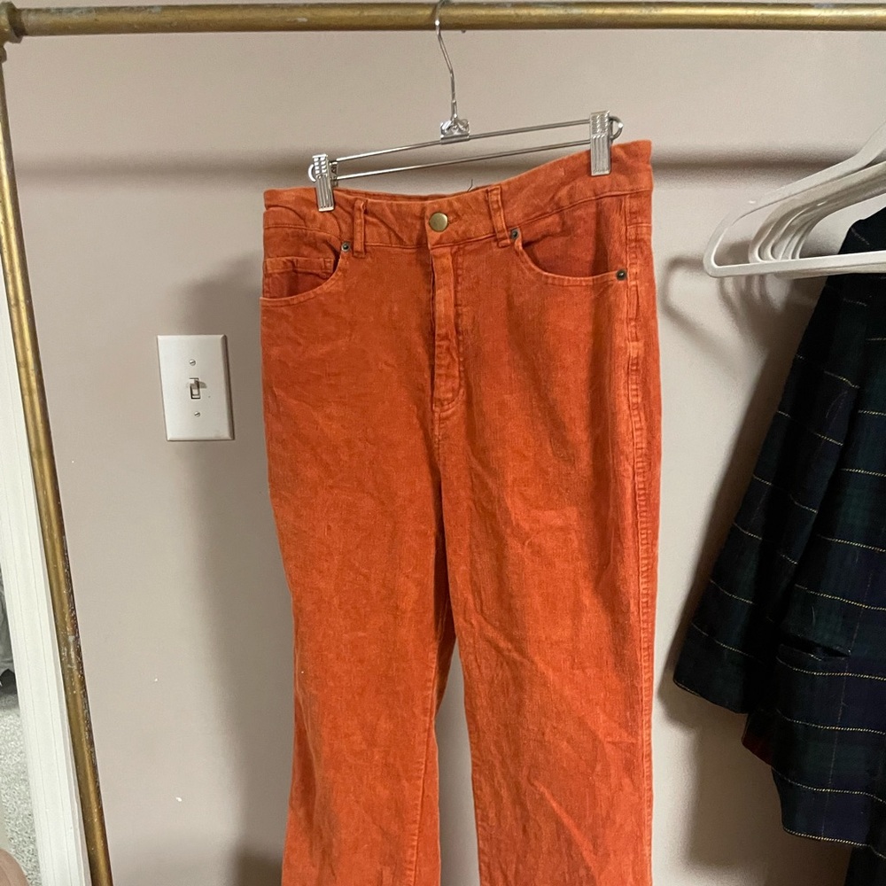 Burnt Orange Corduroy Flares Forever 21